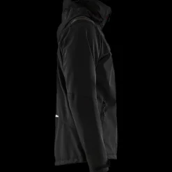 Blåklæder softshell jakke sort/rød str. 2XL