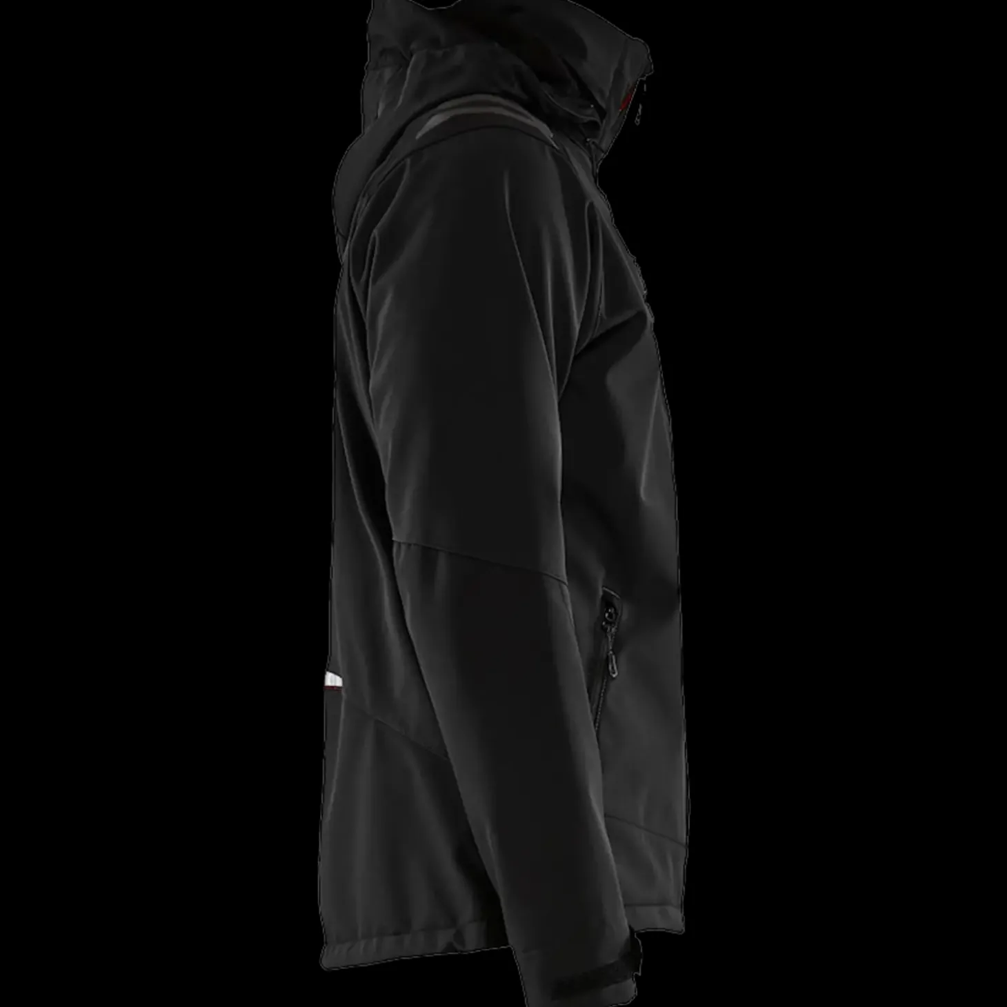 Blåklæder softshell jakke sort/rød str. 2XL