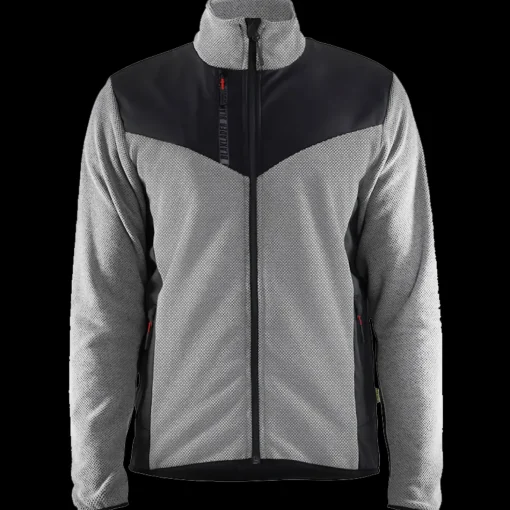 Blåklæder strikket softshell jakke antracit gråmeleret/sort str. M