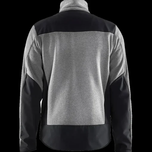 Blåklæder strikket softshell jakke antracit gråmeleret/sort str. M