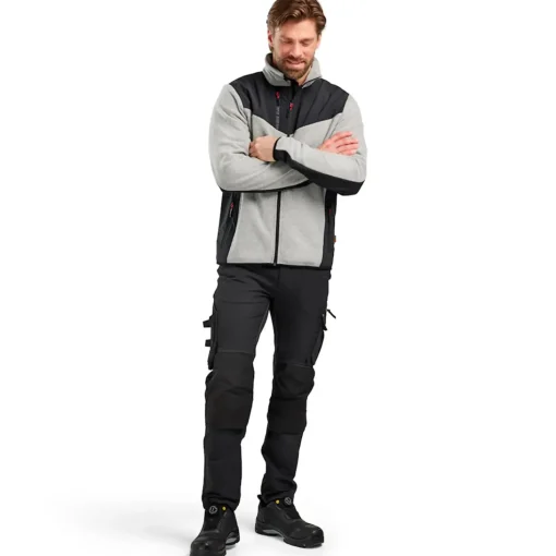 Blåklæder strikket softshell jakke antracit gråmeleret/sort str. M