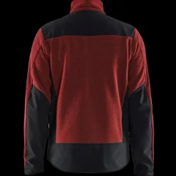 Blåklæder strikket softshell jakke brændt rød/sort str. XL