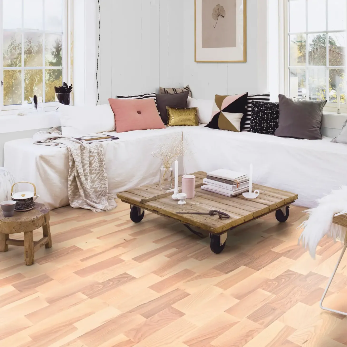 Boen Reggae parketgulv 13x215x2200 mm ask