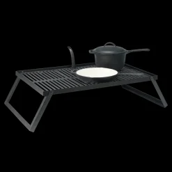 Bon-fire bålgrill m. riste i støbejern/foldb. ben