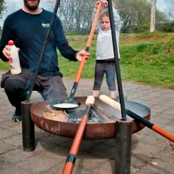 Bon-fire støbejernssæt i trækasse