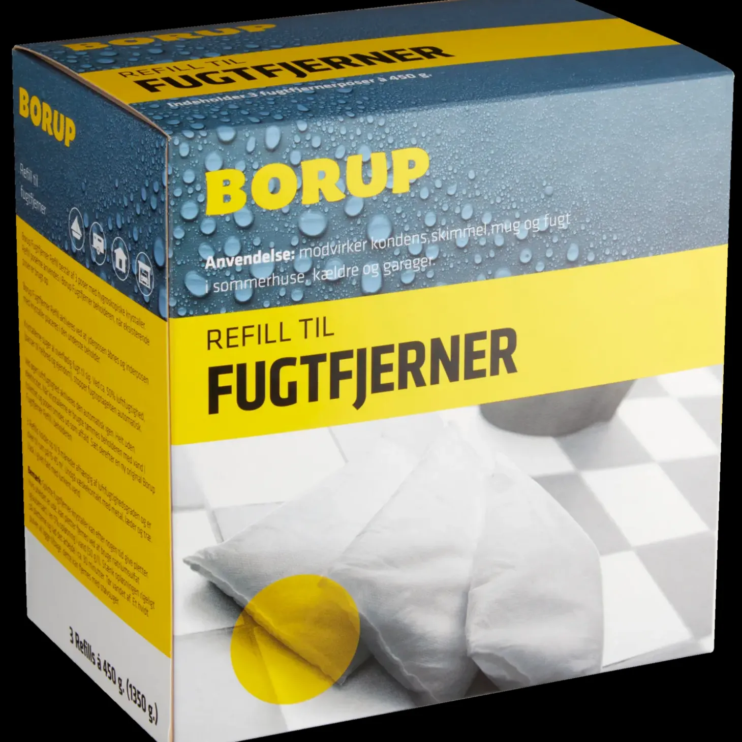 Borup fugtfjerner refill boks med 3 stk