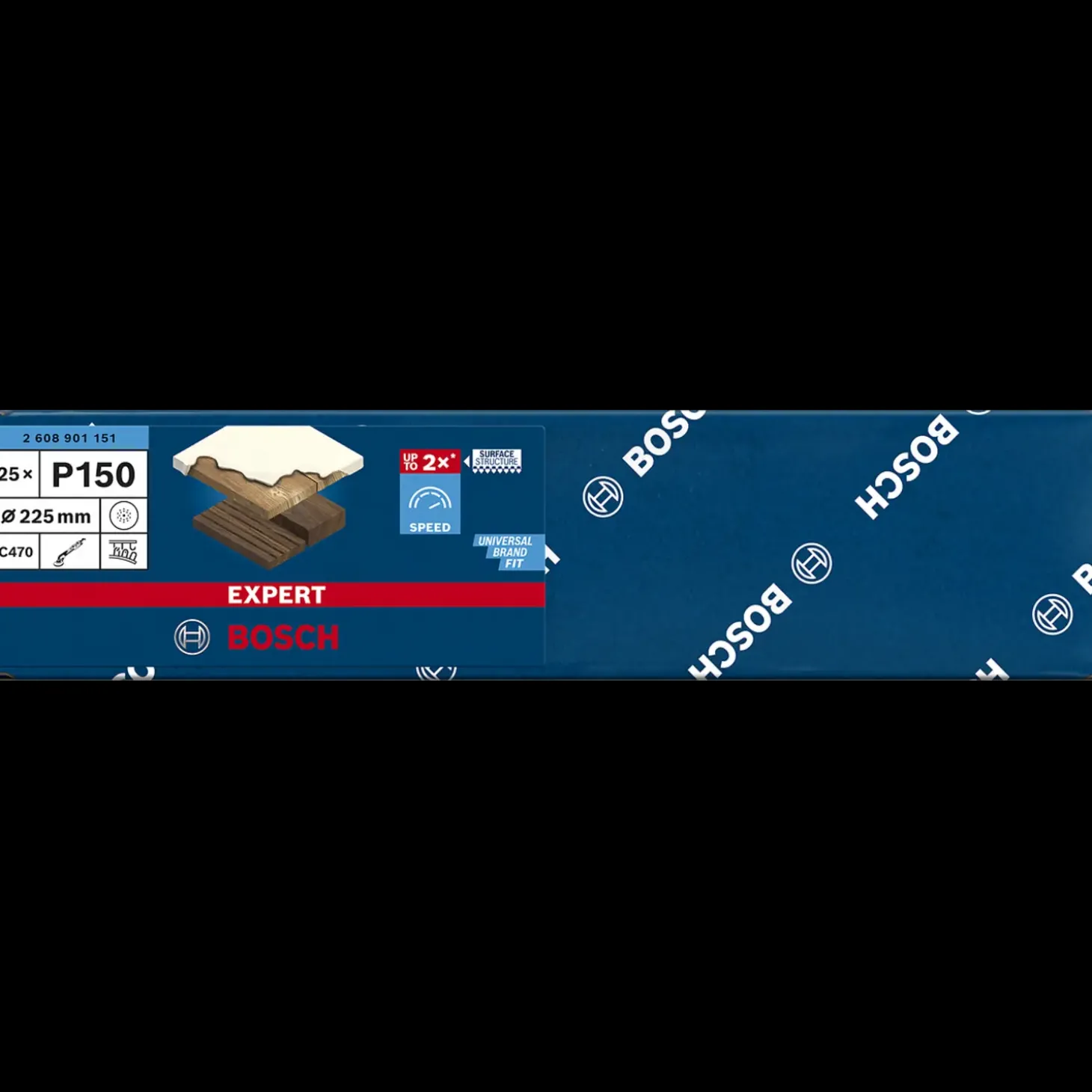 Bosch EXPERT C470 sandpapir 19 huller t/gipsvægsslibere 225 mm, G 150, 25 stk.