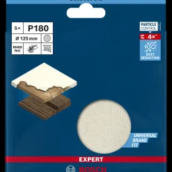 Bosch EXPERT M480 slibenet til excenterslibere 125 mm, G 180 5 stk