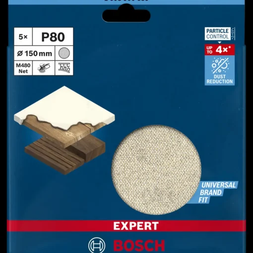 Bosch EXPERT M480 slibenet til excenterslibere 150 mm, G 80 5 stk.