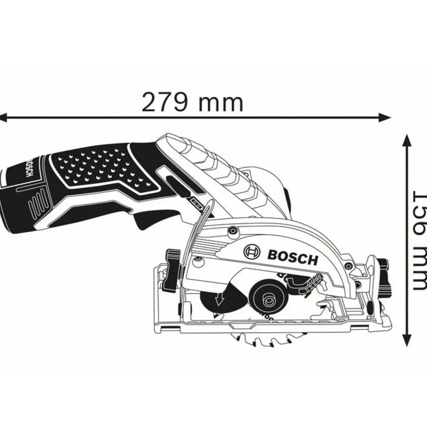 Bosch GKS 12V-26 akku rundsav solo