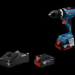 Bosch GSB 18V-65 slagboremaskine 2x5Ah batteri og L-BOXX