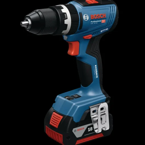 Bosch GSB 18V-65 slagboremaskine 2x5Ah batteri og L-BOXX
