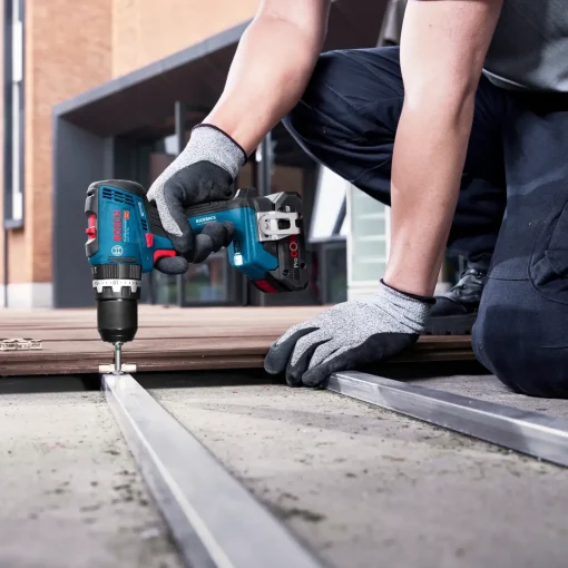 Bosch GSB 18V-65 slagboremaskine 2x5Ah batteri og L-BOXX