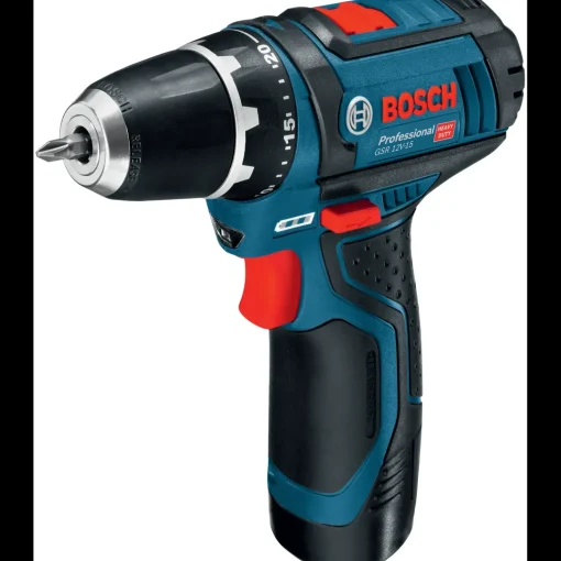 Bosch GSR 12V-15 akku bore-skruemaskine 2 x 2,0 Ah batterier og lader