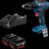 Bosch GSR 18V-55 akku bore-skruemaskine - inkl. 2 x 5,0 Ah batteri og lader