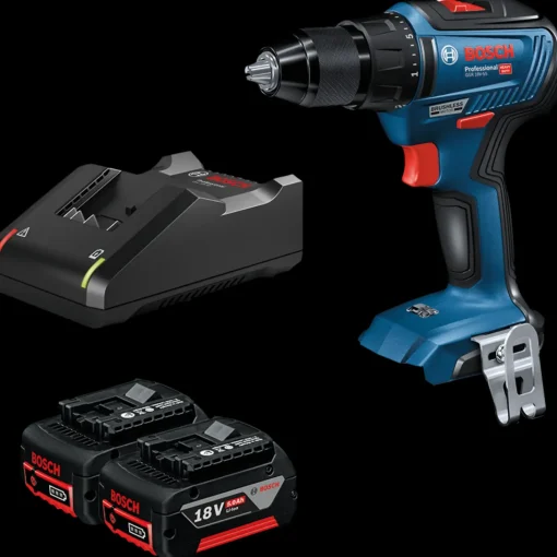 Bosch GSR 18V-55 akku bore-skruemaskine - inkl. 2 x 5,0 Ah batteri og lader