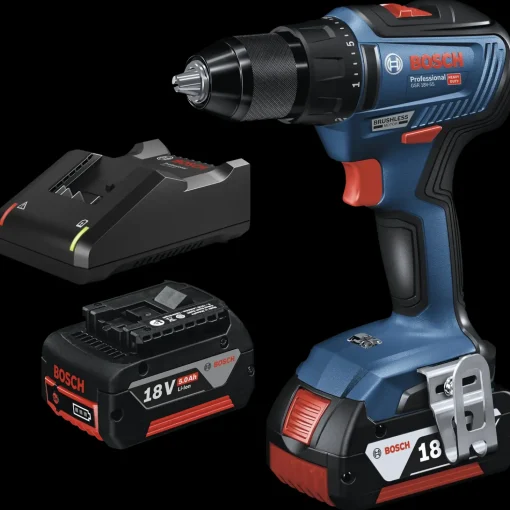 Bosch GSR 18V-55 akku bore-skruemaskine - inkl. 2 x 5,0 Ah batteri og lader