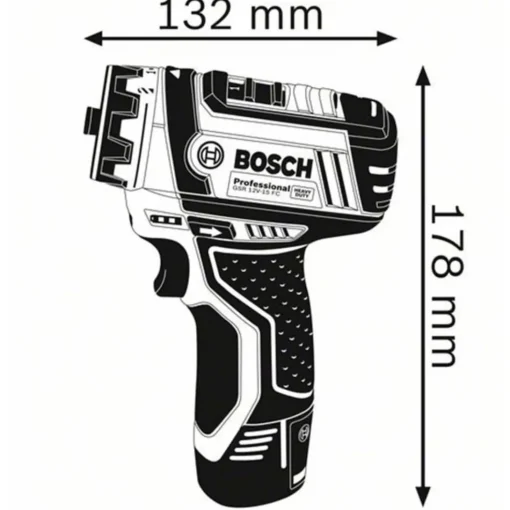 Bosch GSR 12V-15 FC bore/skruemaskine 2x2,0 Ah batteri/lader og L-BOXX