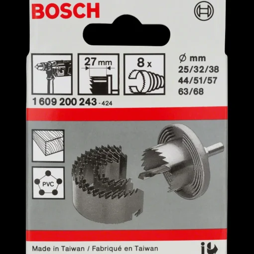 Bosch Hulsavssæt med 8 dele, 25-68 mm