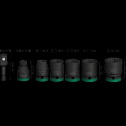 Bosch PRO Impact Socket Set med adapter, 1/2", standard, 7 stk.