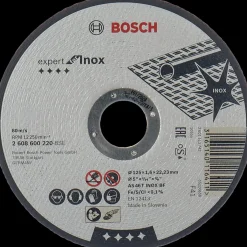 Bosch PRO limet skæreskive i rustfrit stål og metal, 125x1,6x22,23 mm, lige, oSa