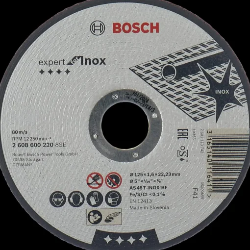 Bosch PRO limet skæreskive i rustfrit stål og metal, 125x1,6x22,23 mm, lige, oSa