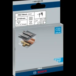 Bosch PRO Metal clean skivestålbørste, lige skaft, 100x0,2 mm