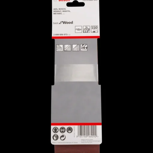 Bosch PRO X440 slibebånd, 75x533 mm, G150, 3 stk.