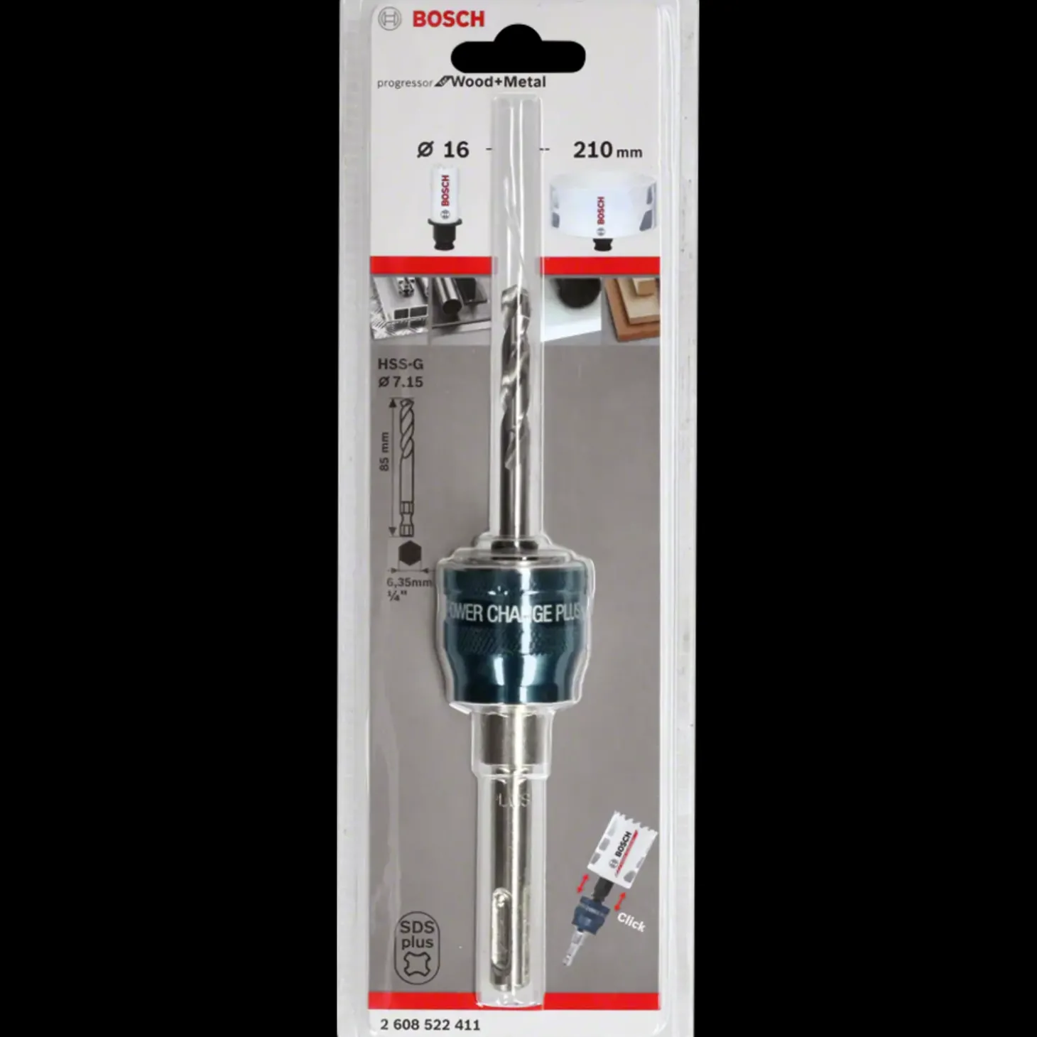 Bosch SDS plus hulsavsadapter HSS-G bor Ø7,15x85 mm