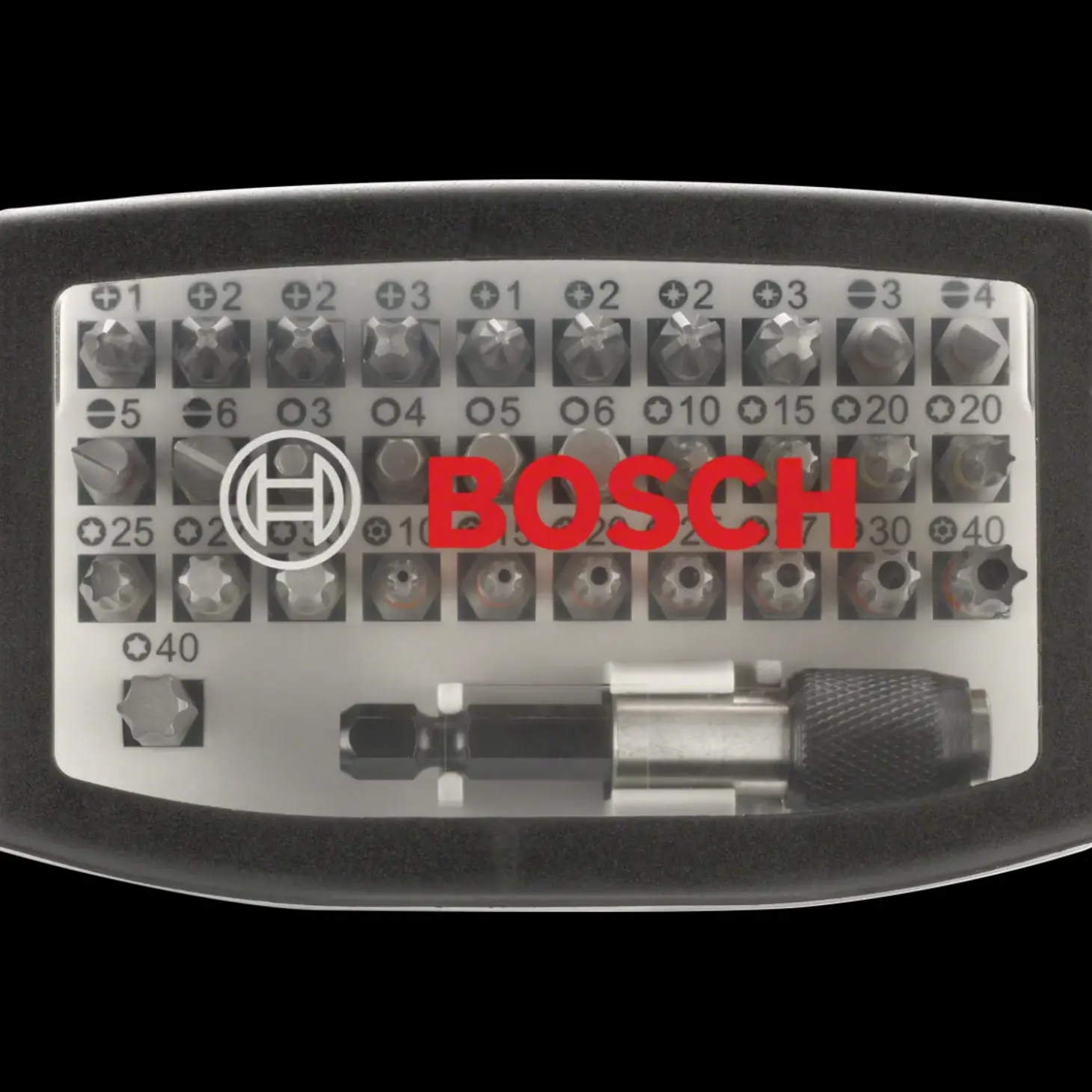 Bosch Skruetrækkerbitsæt PH, PZ, H, T og 'Quick Change'-universalholder, 32 dele