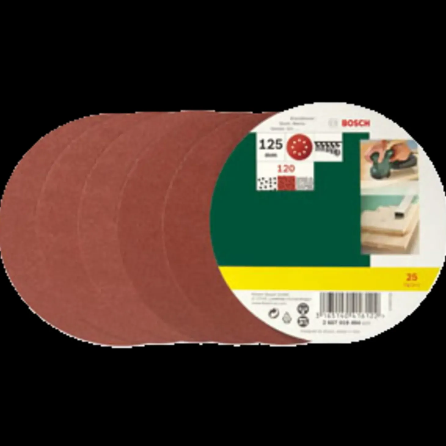 Bosch sliberondel excentersliber Ø125 mm. K120 25 stk