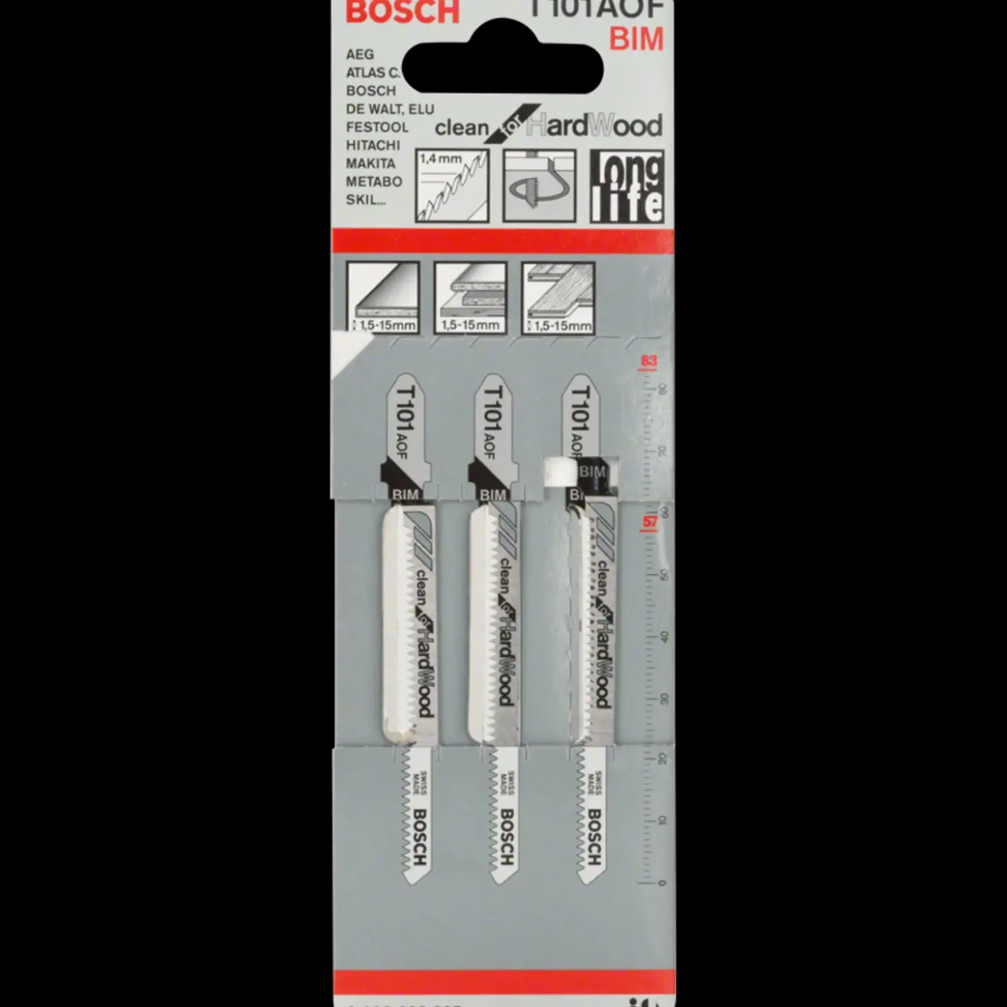 Bosch T101 stiksavsklinge 3 stk