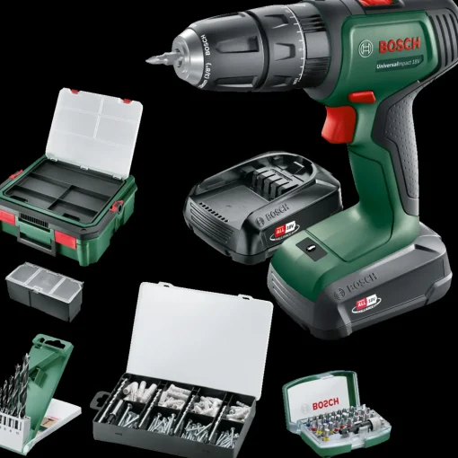 Bosch Universal Impact 18V slagboremaskine + systembox 210 dele