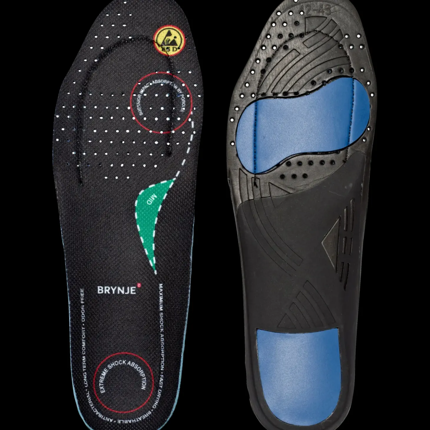 Brynje 68202 indlægssål str. 40-41 grøn