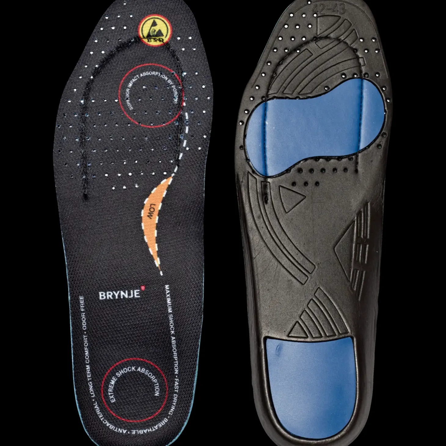 Brynje 68201 indlægssål str. 44-45 gul