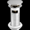 Bundventil m/overløb 1 1/4"x11 cm krom