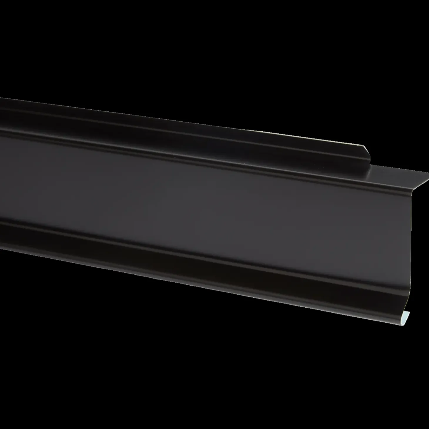 Bygtjek løskant sort 45x25x1000 mm