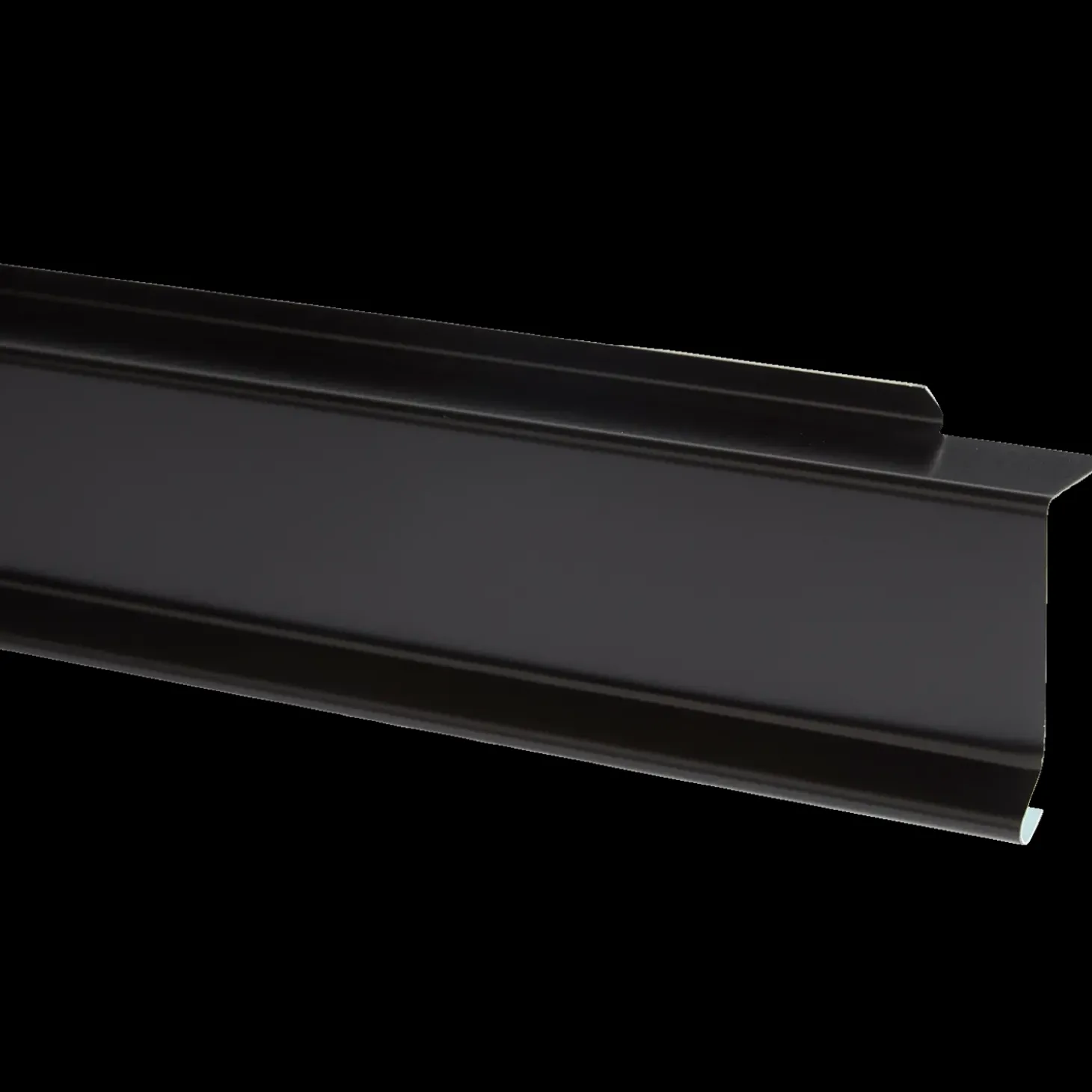 Bygtjek løskant sort 45x25x1000 mm