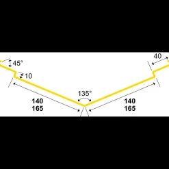 Bygtjek skotrende 7" dobbelt 1000 mm sort alu