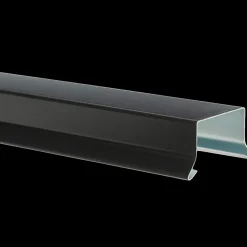 Bygtjek sternkapsel lige 25x25x1000 mm sort/alu