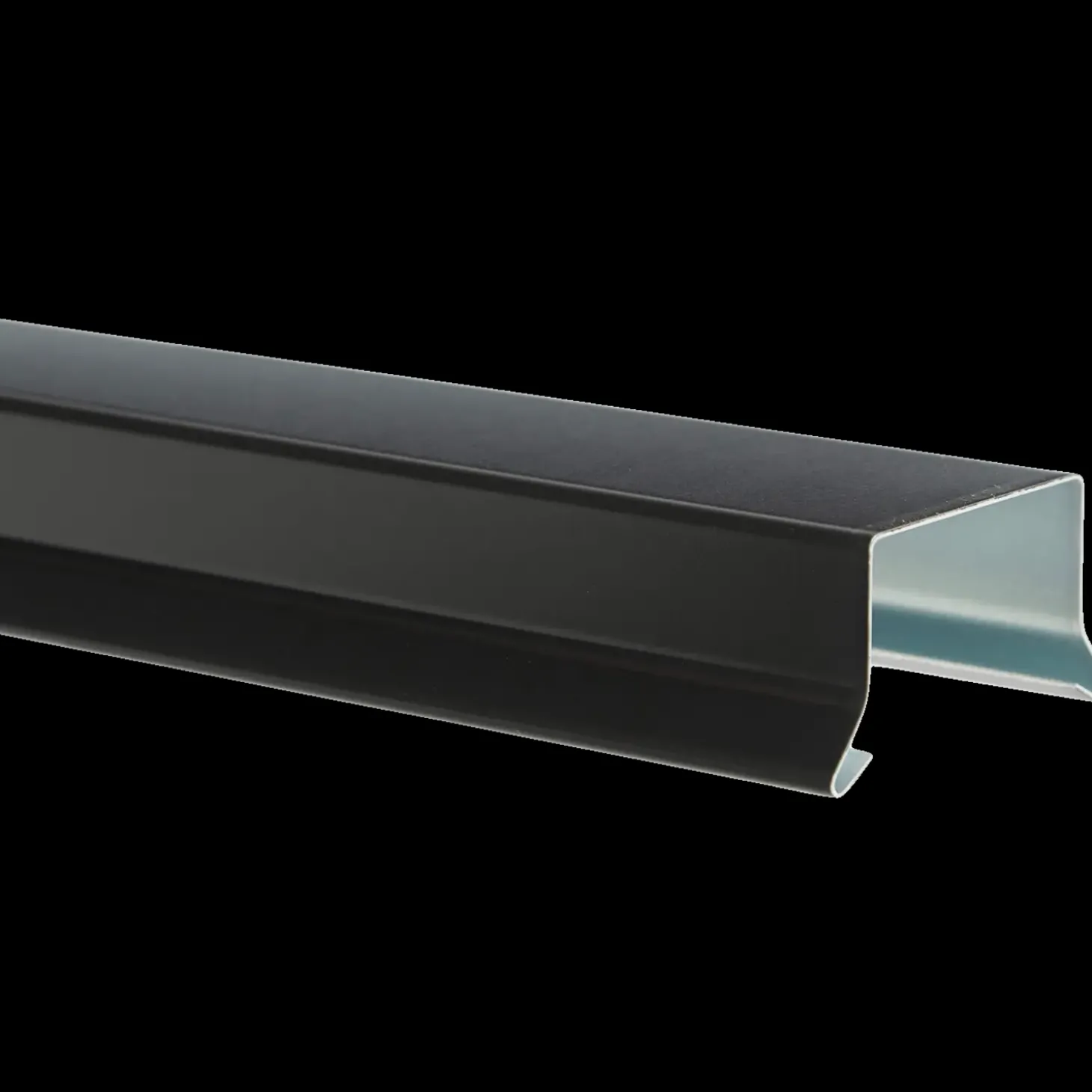 Bygtjek sternkapsel lige 25x25x1000 mm sort/alu