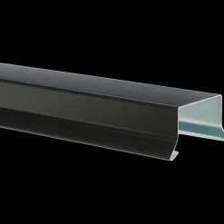 Bygtjek sternkapsel lige 25x25x1000 mm sort/alu