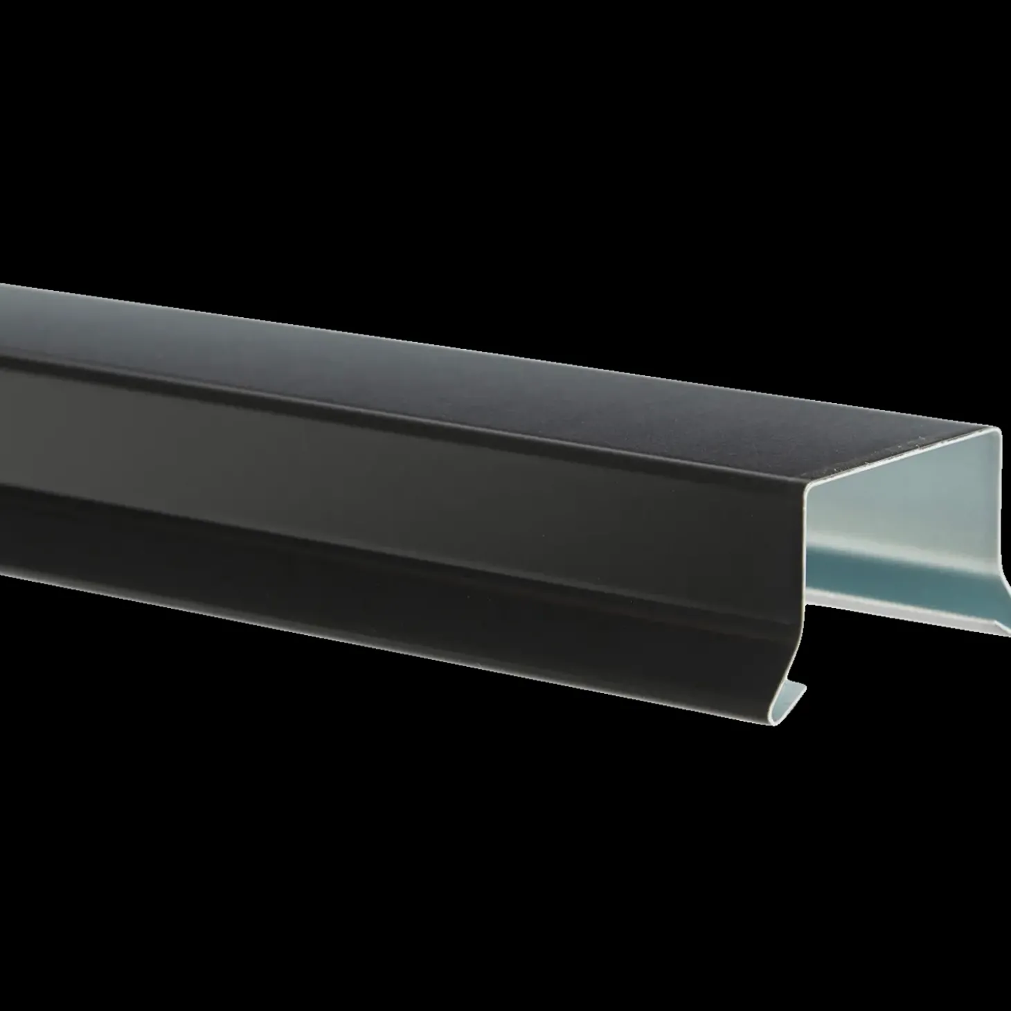 Bygtjek sternkapsel lige 25x25x1000 mm sort/alu