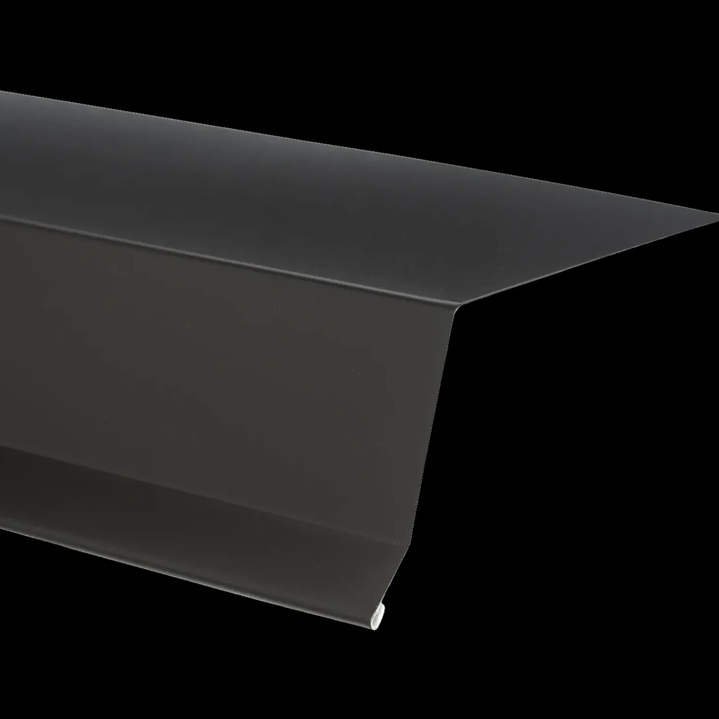 Bygtjek tagfod 55x80x1000 mm sort alu