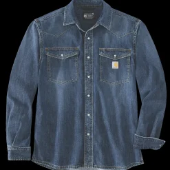 Carhartt 106429 Denim L/S snap front skjorte str. M
