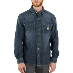 Carhartt 106429 Denim L/S snap front skjorte str. M