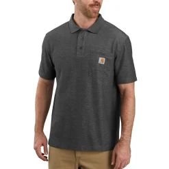 Carhartt 106685 Midweight s/s pocket polo koksgrå str. M