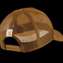 Carhartt canvas mesh back C patch kasket brun onesize