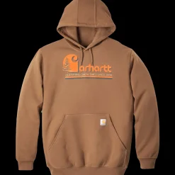 Carhartt graphic hooded swetshirt brun str. L