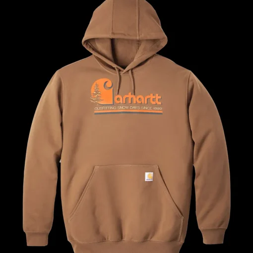 Carhartt graphic hooded swetshirt brun str. L